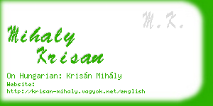 mihaly krisan business card